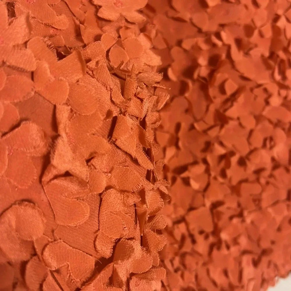 Talbots Orange 100% Silk Dainty Floral Straight Mini Skirt Size 4 Feminine Flowy - Picture 2 of 9